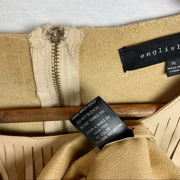 English Rose Vegan Leather Fringed Zip Back Shirt - Picture 4 of 8